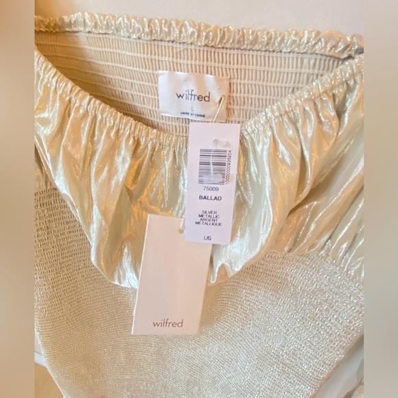 WILFRED ARITZIA Silver Metallic Ballard mini Dress - Picture 5 of 13